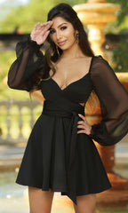 Vera Long Sleeve Short Party Dress