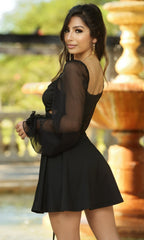 Vera Long Sleeve Short Party Dress