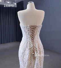 Vintage Lace Applique Wedding Dresses Mermaid Convertible Bridal Gown 231073