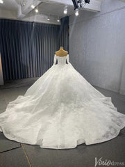 Vintage Lace Balll Gown Wedding Dresses Off the Shoulder Long Sleeves 231129
