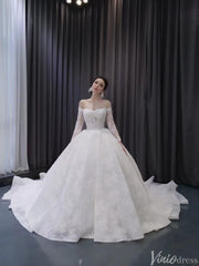 Vintage Lace Balll Gown Wedding Dresses Off the Shoulder Long Sleeves 231129
