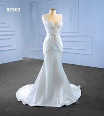 Vintage Mermaid Satin Wedding Dresses 67502