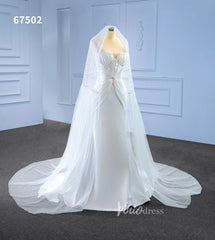 Vintage Mermaid Satin Wedding Dresses 67502