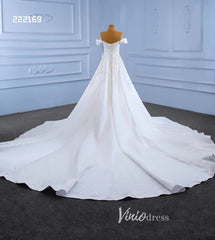 Vintage Mermaid Satin Wedding Dresses with Removable Overskirt 222169