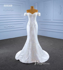 Vintage Mermaid Satin Wedding Dresses with Removable Overskirt 222169