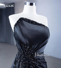 Vintage Strapless Pageant Dress Satin Formal Dresses with Overskirt 222126