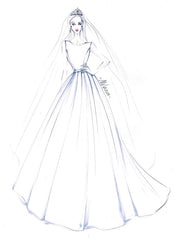Vintage Wedding Dress A Line Bateau Neck Sleeveless Satin Bridal Dress