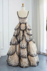 Sparkly Sequin Tiered Ruffles Elegant Women Party Formal Dresses