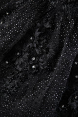 Black Tulle Lace Long Prom Dress, Black A-Line Off the Shoulder Evening Party Dress