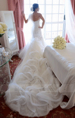 Sweetheart Neck Ruffles Mermaid Wedding Dresses