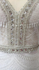 Fully Beaded Long Sleeve Mermaid Wedding Dresses Backless VW1429
