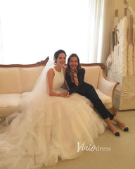 Layered Tulle Wedding Dresses Ruffle Bridal Gowns VW2053