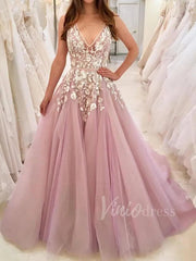 Light Orchid Lace Wedding Dresses for Photography VW1280