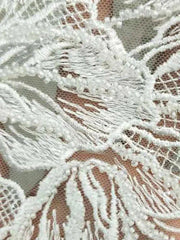 Luxury Beaded Lace Long Sleeve Champagne Wedding Dresses VW1355