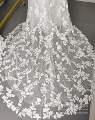 Mermaid Lace Wedding Dresses Backless Boho Wedding Dress Viniodress VW1118