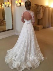 Modest Classy Wedding Dresses with Long Sleeves VW1249