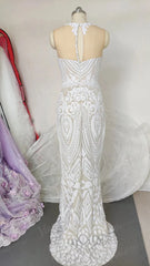 Sexy Geometric Sequin Mermaid Wedding Dresses VW1416