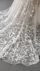 Sexy Mermaid Lace Wedding Dresses Deep V Neck Boho Wedding Dress VW1455