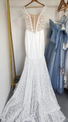 Sexy Mermaid Lace Wedding Dresses Off the Shoulder Bridal Dress VW1297