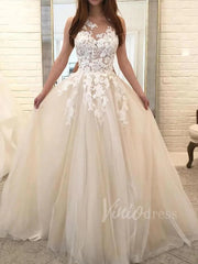 Simple Champagne Wedding Dresses 2019 VW1277