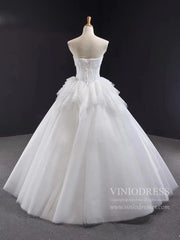 Simple Classy Strapless Ball Gown Wedding Dresses VW1519