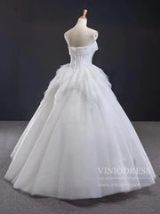 Simple Classy Strapless Ball Gown Wedding Dresses VW1519