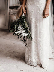 Spaghetti Strap Boho Wedding Dresses Affordable VW1222