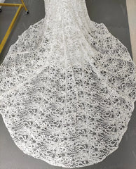 Spaghetti Strap Rustic Lace Bohemian Wedding Dresses See Through Bodice VW1440