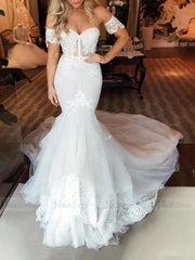 Strapless Fitted Mermaid Wedding Dresses with Removable Sleeves VW1298