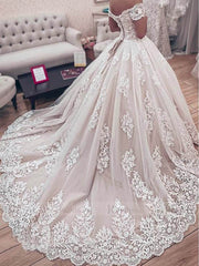 Vintage Lace Princess Wedding Dresses Off the Shoulder Wedding Gowns VW1291