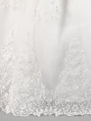 Wedding Dresses Princess Lace Off The Shoulder Bridal Gown Half Sleeve Floor Length Bridal Dress