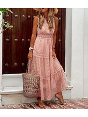 Beach Little White Dresses Boho Wedding Dresses A-Line V Neck Sleeveless Ankle Length Chiffon Bridal Gowns With Appliques