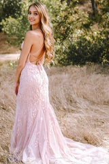 White Halter Backless Prom Dress