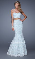 Two-Piece Long Lace Prom Dress by La Femme