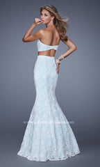 Two-Piece Long Lace Prom Dress by La Femme