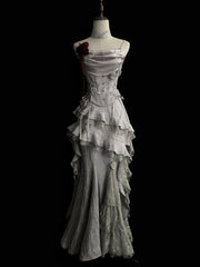 Retro Elegant Long Prom Dress with Jacket Classy Evening Outfit