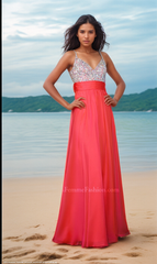 Beaded-Bodice La Femme A-Line Prom Dress 16802