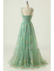 A-Line Prom Dresses Floral Dress Formal Floor Length Sleeveless Sweetheart Lace Backless with Pleats
