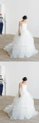 Elegant Strapless Wedding Dress,Bride Dress
