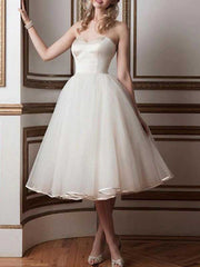 Strapless Sweetheart Tulle Backless Wedding Dress, WD0515
