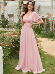 Plus Size Pink Bridesmaid Dresses for Wedding Party-Mei - RongMoon