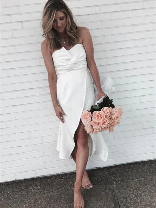 Sweetheart Slit Bridesmaid Dresses, Fancy Wedding Bridesmaid Dresses - RongMoon