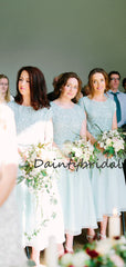 Beautiful Sccop Neck A-line Sequin Chiffon Evening Dresses Party Long Bridesmaid Dresses.DB10665