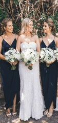 Spaghetti Straps Simple Bridesmaid Dresses, Wedding Guest Bridesmaid Dresses - RongMoon