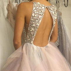 Crystal Beaded V Neck Organza Layered Wedding Dresses Ball Gowns