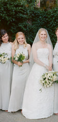 New Arrival Scoop Neck Sleeveless Floor-length Long Bridesmaid Dresses.DB10561