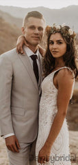 Sexy V-neck Lace Wedding Dresses With Train,DB10270