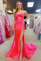 Olive Green Satin Sleek Keyhole Prom Dress