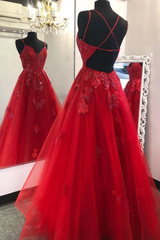 Burgundy Sweetheart Tulle Lace Long Backless Appliques Prom Dress