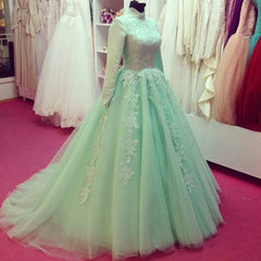 high neck long sleeves Muslim Arabic Wedding Dresses 2022 Vintage